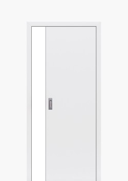 Porte coulissante à galandage Blanche