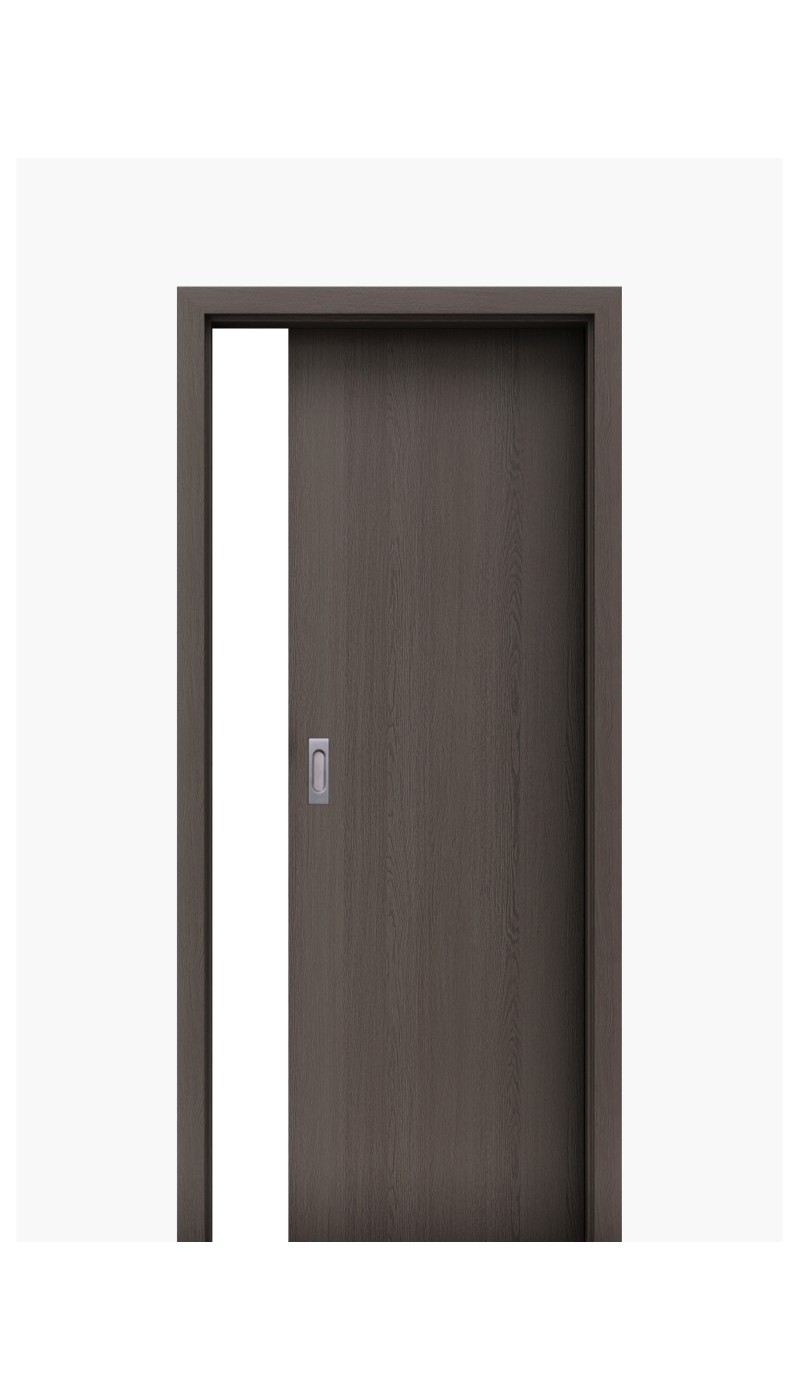 Porte coulissante à galandage Anthracite