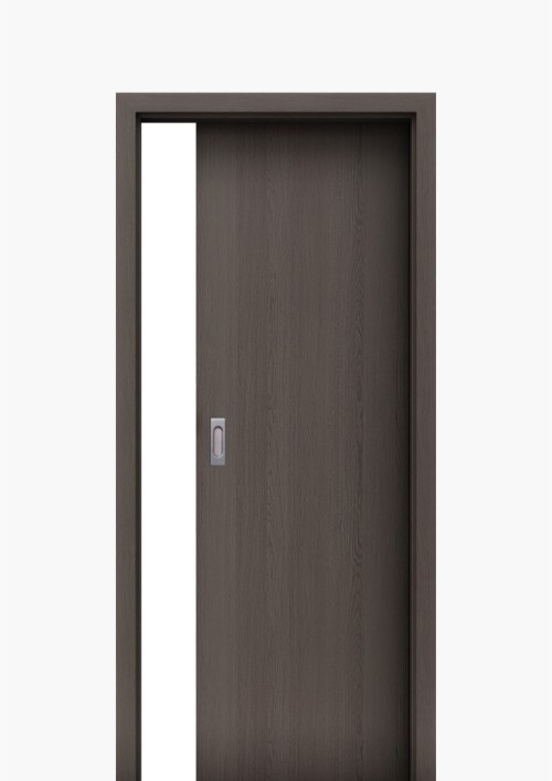 Porte coulissante à galandage Anthracite