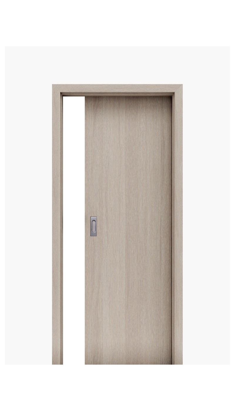 Porte coulissante à galandage Chêne Européen - Klak Menuiserie