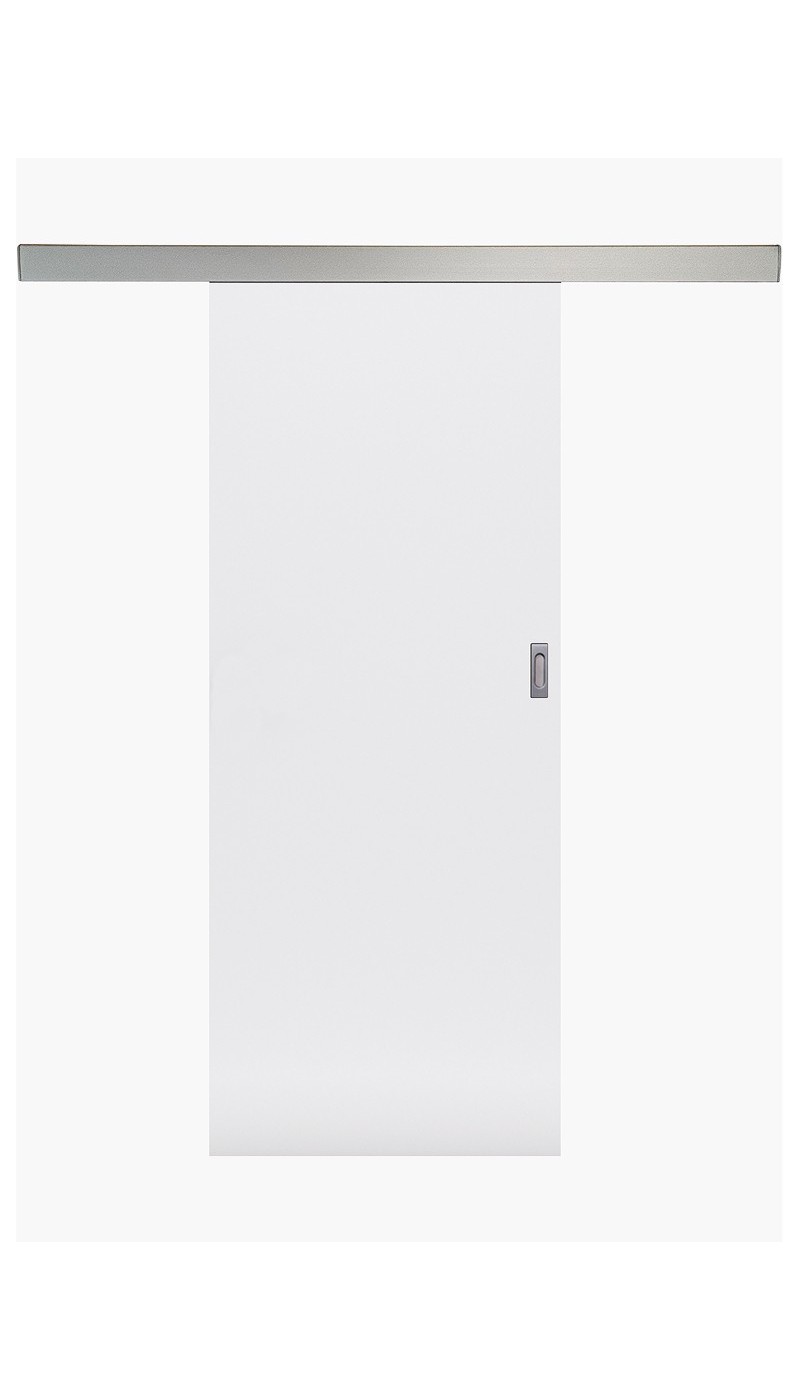 Porte coulissante en applique Blanche
