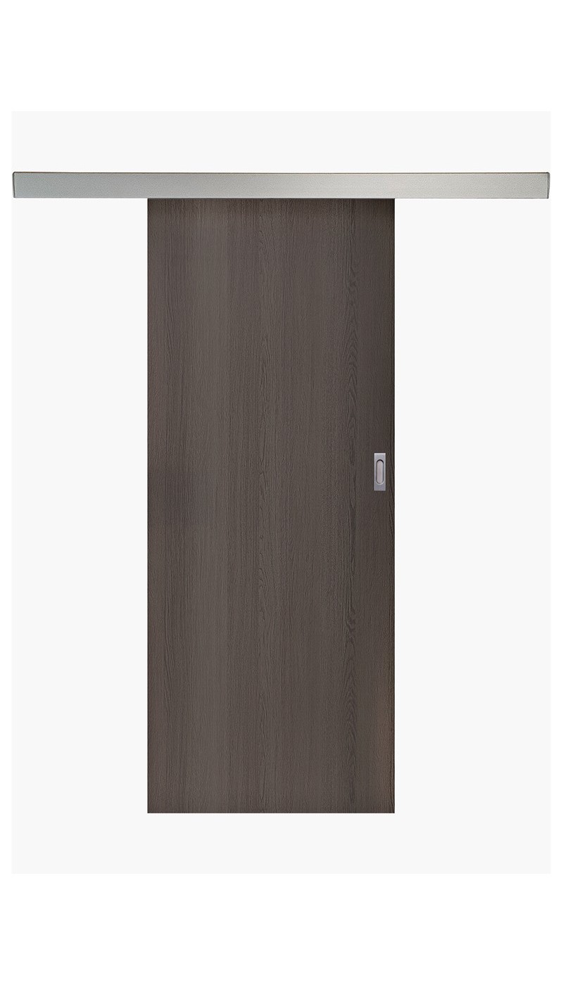 Porte coulissante en applique Anthracite