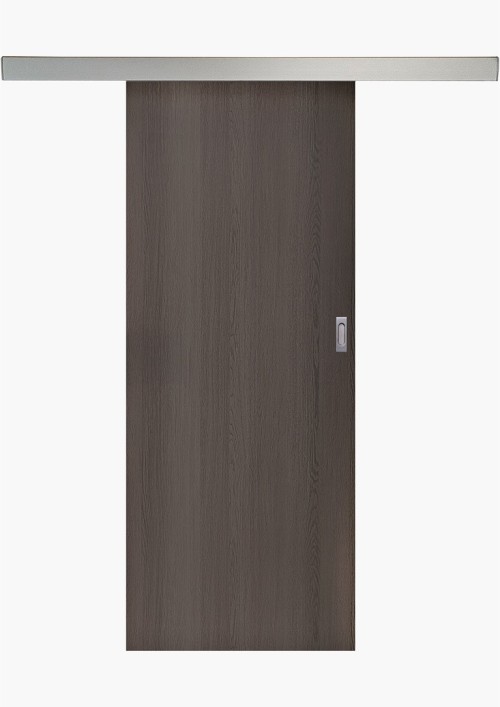 Porte coulissante en applique Anthracite