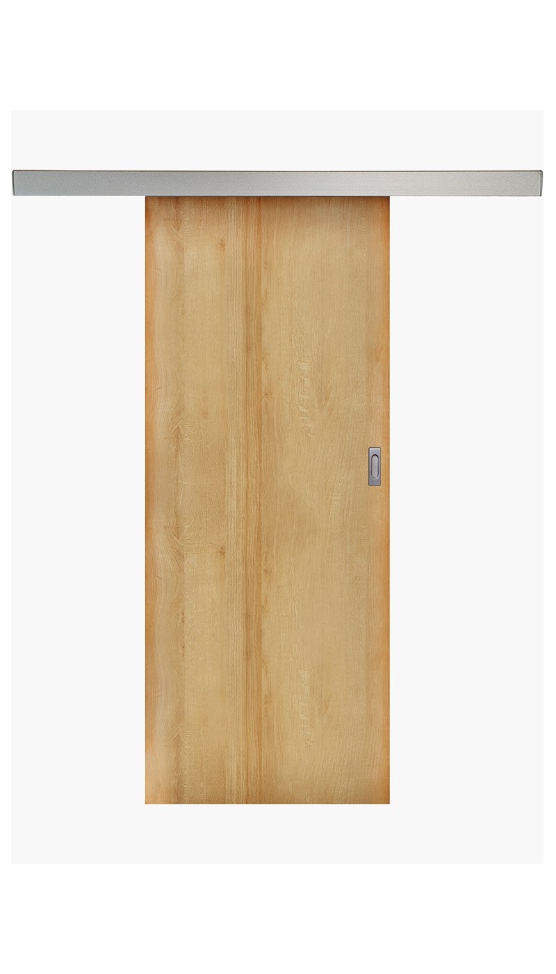 Porte coulissante en applique Chêne Européen