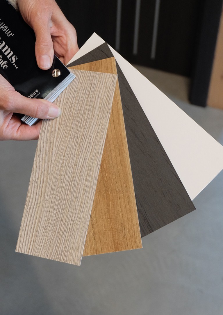 Échantillons de matière pour porte intérieure Klak Menuiserie