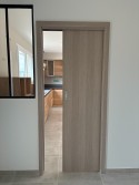 Porte coulissante à galandage Anthracite
