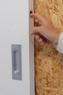 Porte coulissante en applique Anthracite
